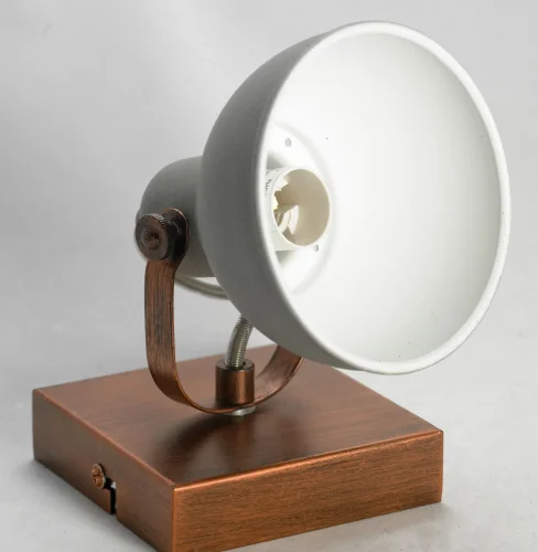 Бра лофт LSP-9828 Lussole серый на 1 лампа, основание коричневое в стиле лофт  фото 2