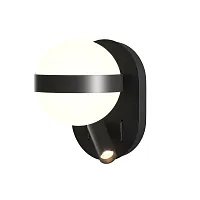 Бра с выключателем LED MOD441WL-L8B3K Dialogue Maytoni белый на 1 лампу, основание чёрное в стиле современный для чтения