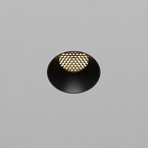Светильник точечный LED Dip DL119-10W-3K-TRS-B Maytoni чёрный на 1 лампу, основание чёрное в стиле современный хай-тек круглый для затирки фото 11