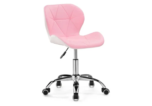 Компьютерное кресло Trizor whitе / pink 15337 Woodville, белый розовый/искусственная кожа, ножки/металл/хром, размеры - *810***530*530