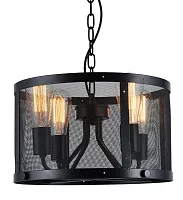 Светильник подвесной 3012/02/04P Stilfort чёрный 4 лампы, основание чёрное в стиле лофт 