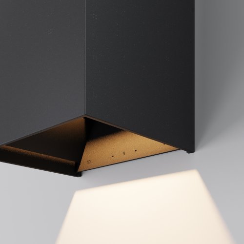 Настенный светильник ЛЕД уличный Драп / Drape O525WL-L20B3K Maytoni уличный IP65 чёрный на 1 лампу, плафон чёрный в стиле современный ЛЕД фото 2