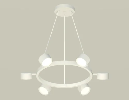 Светильник подвесной XB9191150 Ambrella light белый 6 ламп, основание белое в стиле хай-тек современный 