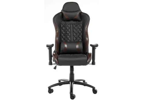 Кресло игровое Sprint коричневое / черное 11680 Woodville, чёрный/искусственная кожа, ножки/пластик/чёрный, размеры - *1250***700*720 фото 2