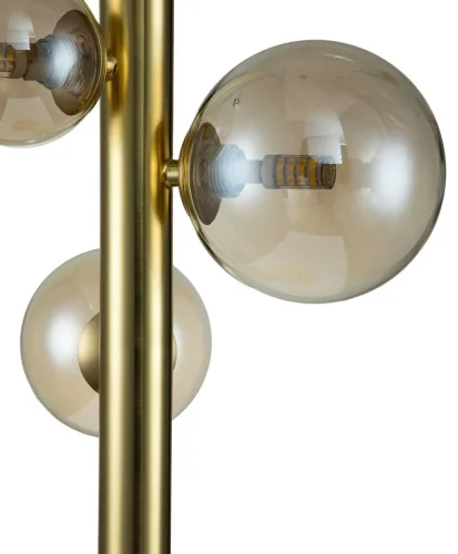 Настольная лампа Canto V000250 Indigo янтарная 4 лампы, основание золотое металл в стиле современный  фото 2