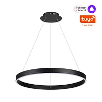 Светильник подвесной LED Sotto 359450 Novotech чёрный на 1 лампу, основание чёрное в стиле современный кольца