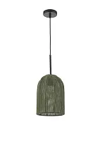 Светильник подвесной Yarn V11882-1P Moderli зелёный на 1 лампу, основание чёрное в стиле лофт современный 