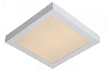 Светильник потолочный LED Brice-Led 28117/30/31 Lucide белый на 1 лампу, основание белое в стиле минимализм современный квадраты