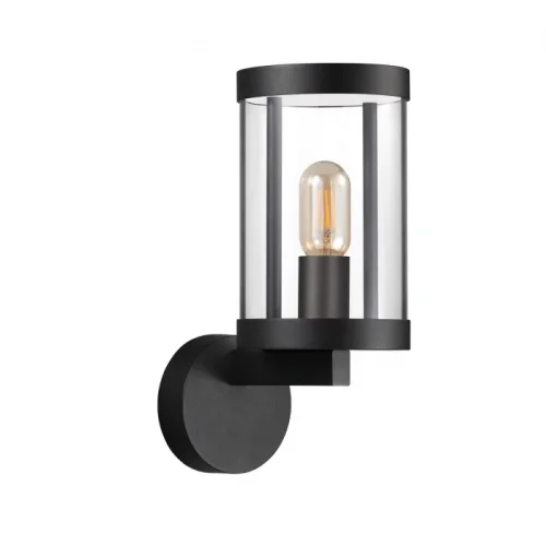 Настенный светильник Ivory 370941 Novotech уличный IP44 чёрный 1 лампа, плафон прозрачный в стиле хай-тек E27