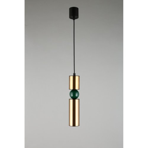 Светильник подвесной Varigotti OML-84436-05 Omnilux бронзовый 1 лампа, основание бронзовое в стиле современный хай-тек шар фото 2