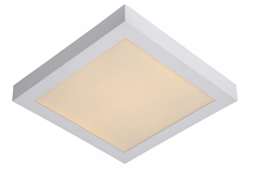 Светильник потолочный LED Brice-Led 28117/30/31 Lucide белый 1 лампа, основание белое в стиле минимализм современный квадраты