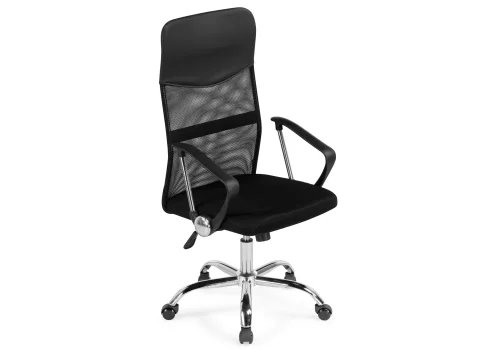 Компьютерное кресло Arano 1 black 15391 Woodville, чёрный/сетка, ножки/металл/хром, размеры - *1190***620* фото 5