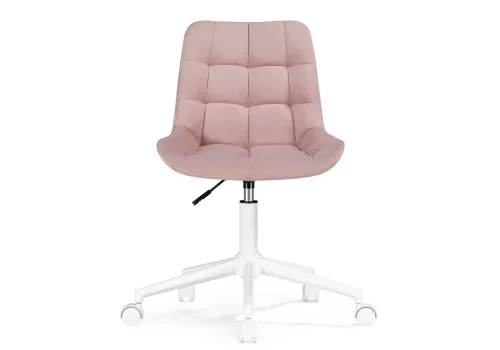 Компьютерное кресло Честер розовый / белый 533175 Woodville, розовый/велюр, ножки/металл/белый, размеры - *920***490*600 фото 3
