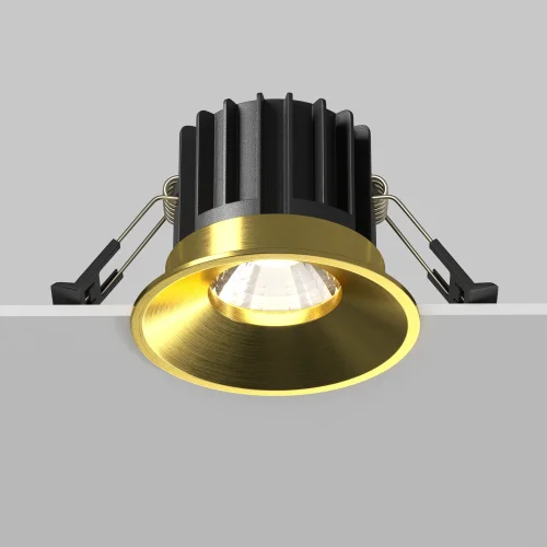 Светильник точечный LED Round DL058-12W4K-BS Maytoni латунь на 1 лампу, основание латунь в стиле современный фото 6