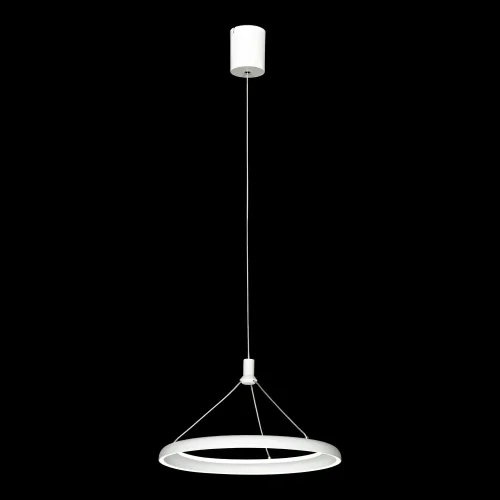 Светильник подвесной LED Hardin LSP-7425 Lussole белый на 1 лампу, основание белое в стиле хай-тек современный минимализм 