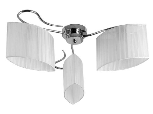 Люстра потолочная Jeanne TL3650X-03CH Toplight белая на 3 лампы, основание хром в стиле современный 