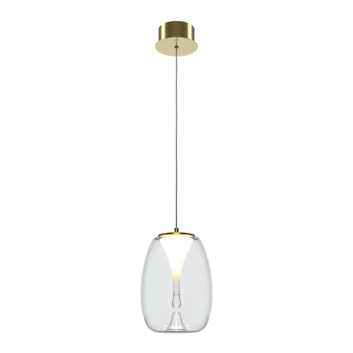 Светильник подвесной LED Splash MOD282PL-L8G3K1 Maytoni прозрачный 1 лампа, основание золотое в стиле современный 
