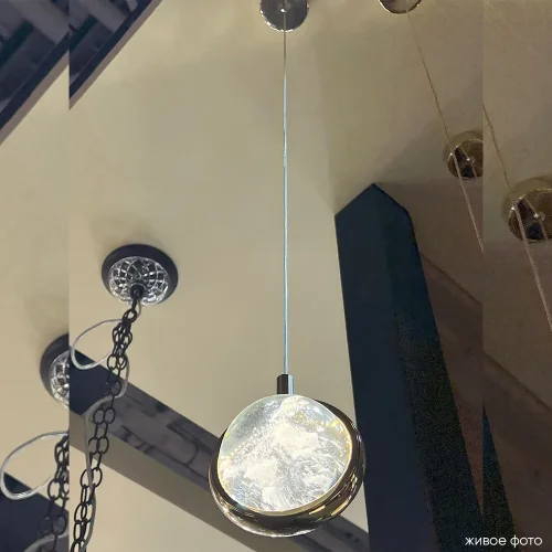 Светильник подвесной LED CIELO SP6W LED GOLD Crystal Lux прозрачный на 1 лампу, основание золотое в стиле современный фото 7