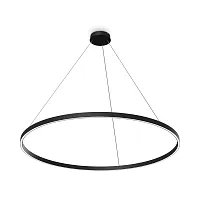 Светильник подвесной LED Rim MOD058PL-L65BK Maytoni чёрный 1 лампа, основание чёрное в стиле современный хай-тек минимализм кольца
