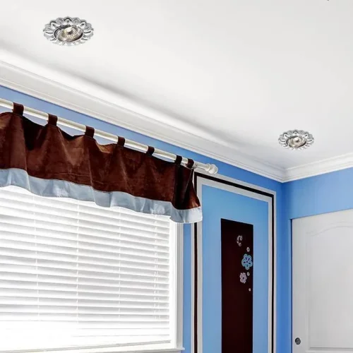 Светильник точечный поворотный GX5.3 FLOWER 369821 Novotech серый хром серебряный на 1 лампу, основание хром серое в стиле классический фото 2