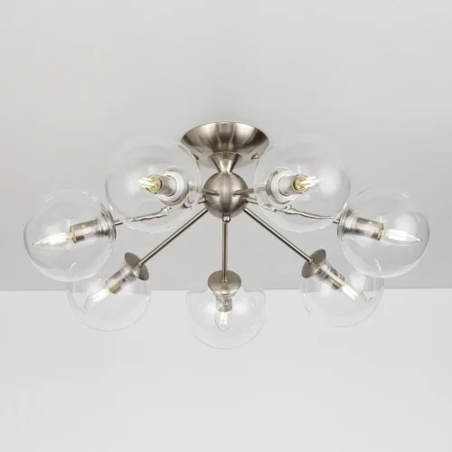 Люстра потолочная Томми CL102171 Citilux прозрачная на 7 ламп, основание хром в стиле современный шар фото 4