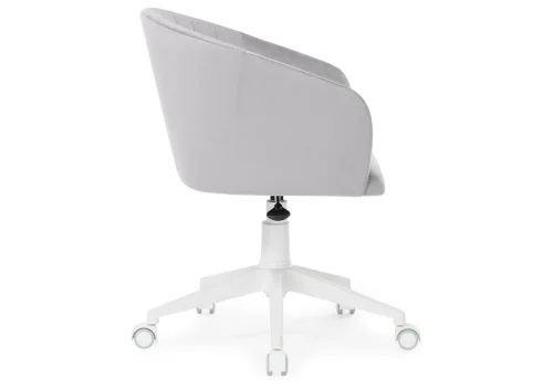 Компьютерное кресло Тибо confetti silver серый / белый 464215 Woodville, серый/велюр, ножки/пластик/белый, размеры - *900***600*600 фото 3
