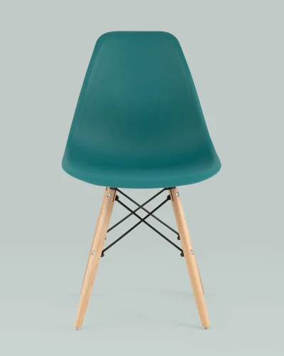 Стул EAMES, темно-бирюзовый 4шт. (набор) УТ000037611 Stool Group, /, ножки/массив бука/бежевый, размеры - *815***460*530 фото 8