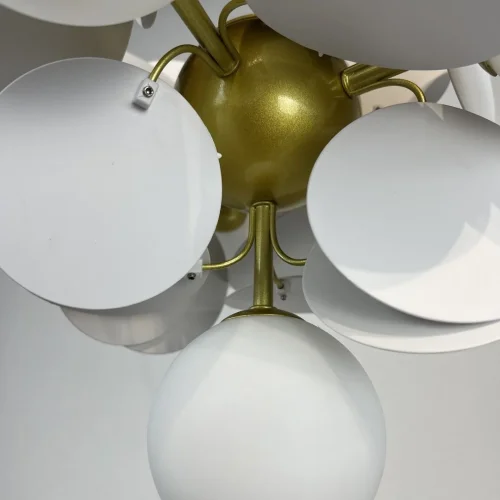 Люстра подвесная Matisse 191859-26 ImperiumLoft белая на 6 ламп, основание золотое в стиле современный  фото 4