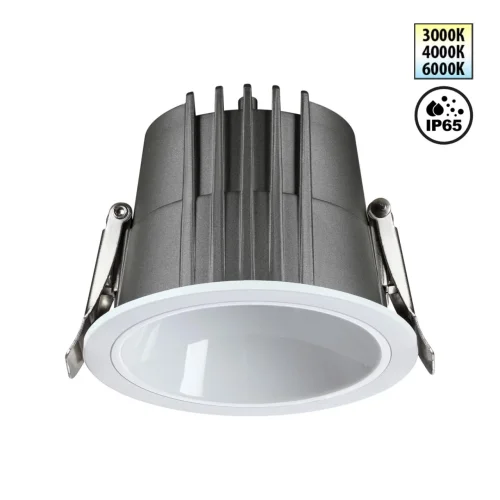 Светильник точечный LED Lang 359424 Novotech белый на 1 лампу, основание белое в стиле современный хай-тек круглый