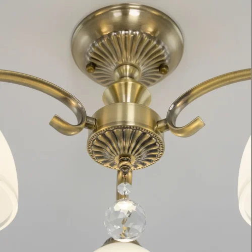 Люстра потолочная Франческа CL417133 Citilux белая на 75 ламп, основание бронзовое в стиле классический  фото 7