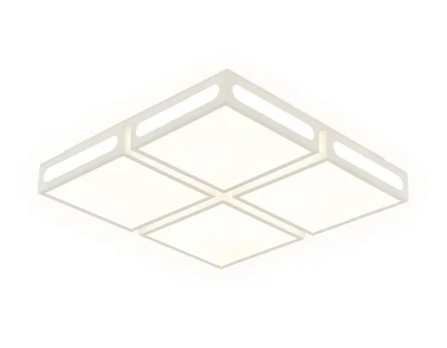 Светильник потолочный LED с пультом Comfort parus FS1889 Ambrella light белый на 1 лампу, основание белое в стиле хай-тек современный квадраты фото 2