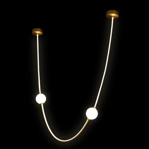 Светильник подвесной LED Embrace 10242/800 Gold LOFT IT белый 1 лампа, основание золотое в стиле современный  фото 2