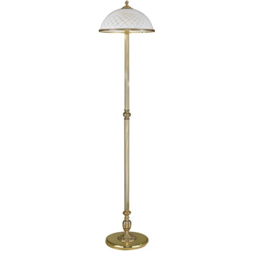 Торшер напольный  PN 7102/2 Reccagni Angelo  белый 2 лампы, основание золотое в стиле классический
