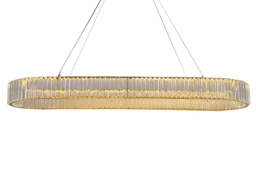 Люстра подвесная LED 8445/140 oval gold NEW Newport прозрачная на 1 лампу, основание золотое в стиле американский современный классический фото 2