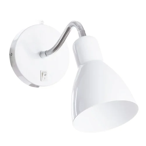 Бра с выключателем лофт Dorm A1408AP-1WH Arte Lamp белый на 1 лампу, основание белое в стиле лофт 