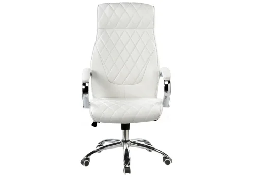 Компьютерное кресло Monte белое 1863 Woodville, белый/искусственная кожа, ножки/металл/хром, размеры - ****670*750 фото 3