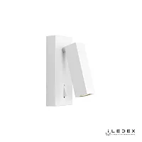 Бра с выключателем LED Swag 6409 WH iLedex белый 1 лампа, основание белое в стиле современный хай-тек для чтения