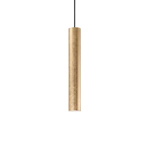 Светильник подвесной LOOK SP1 D06 ORO Ideal Lux золотой на 1 лампу, основание золотое в стиле современный трубочки