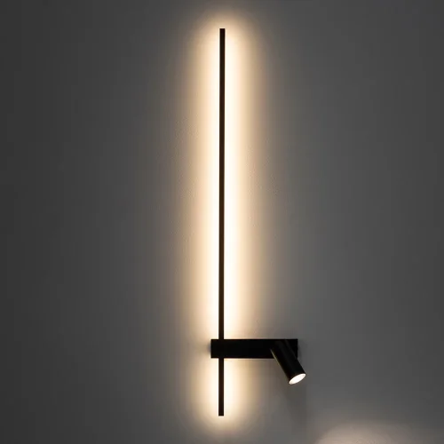 Бра с выключателем Easy Left 11425-NW Nowodvorski чёрный на 1 лампу, основание чёрное в стиле современный для чтения отражённый свет фото 2