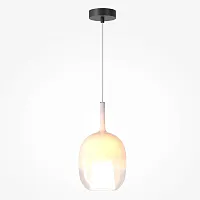 Светильник подвесной Duality MOD271PL-01W1 Maytoni белый на 1 лампу, основание чёрное в стиле современный хай-тек 