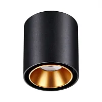 Светильник накладной LED Recte 358485 Novotech чёрный 1 лампа, основание чёрное в стиле хай-тек круглый