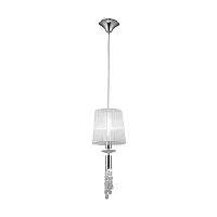 Светильник подвесной CROMO 3861 Mantra белый 1 лампа, основание хром в стиле современный 