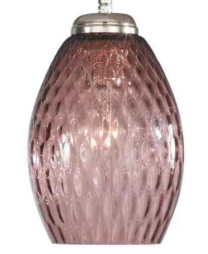 Светильник подвесной L 10008/3 Reccagni Angelo фиолетовый 3 лампы, основание никель в стиле классический современный выдувное фото 2