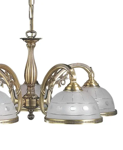 Люстра подвесная L 3830/5  Reccagni Angelo белая на 5 ламп, основание античное бронза в стиле классический  фото 2