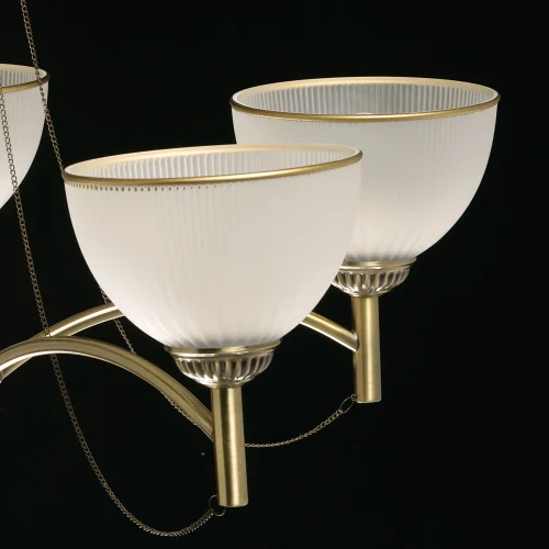 Люстра подвесная Олимп 318015305 MW-Light белая на 5 ламп, основание латунь бронзовое в стиле классический кантри  фото 5