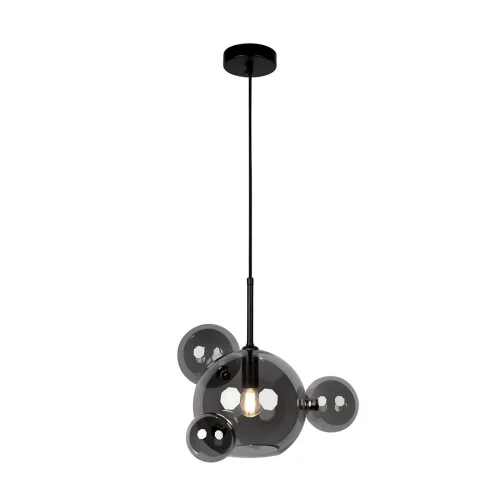 Светильник подвесной Bolle 2029-P4 mini LOFT IT чёрный 1 лампа, основание чёрное в стиле современный молекула шар фото 3