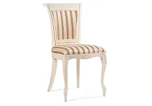 Деревянный стул Амбертин молочный / агата серая 505474 Woodville, бежевый/ткань, ножки/массив березы/молочный, размеры - ****490*560