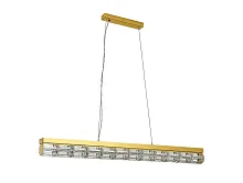 Светильник подвесной 8489+2/S gold Newport прозрачный 11 ламп, основание золотое в стиле классика модерн американский линейный