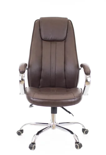 Кресло руководителя Long TM Экокожа Коричневый EC-369 PU Brown Everprof, шоколад коричневый/экокожа, ножки//, размеры - 1140*1220***630* фото 3