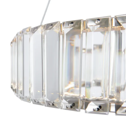 Светильник подвесной LED с пультом Tier FR5257PL-L17CH Freya прозрачный на 1 лампу, основание хром в стиле современный кольца фото 4